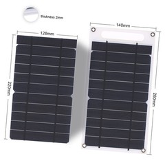 1-7.8W Portable Ultra Thin Monocrystalline Silicon Solar Panel Charger USB GWDP