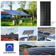 150W Complete Solar Panel System 12V Monocrystalline Home RV Roof w/ Controller