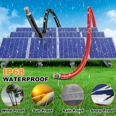 50FT Red & Black Solar Panel Wire 10AWG Tinned Copper PV Cable for RV, Boat, Out