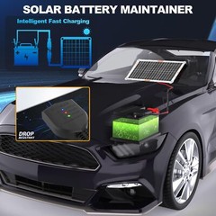 10W Solar Car Battery Charger Portable 12V Trickle Battery Charger & Maintain…