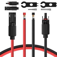 30FT 8AWG Solar Extension Cable Kit – Male & Female Connectors, Adaptor Tool