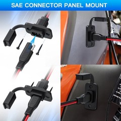 SAE Connector, Rectangular SAE Power Socket Sidewall Port, Weatherproof SAE Qui