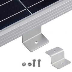 4Pcs Durable Silver Solar Panel Mounting Rack Brackets for Home and Boat