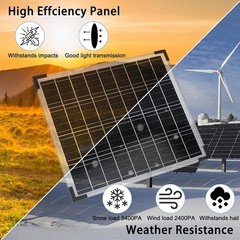 20W Solar Panel 18V Trickle Charger Battery Charger Kit Maintainer Boat Car RV