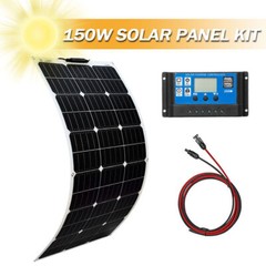 300W Watt Flexible Solar Panel Car Camping DIY RV Marine 18V Battery Charger Kit
