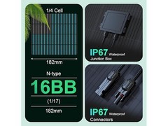 ACOPOWER 100W N-Type 12V Slim Solar Panel 100W Slim Single Panel