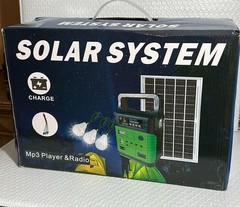 Portable Solar Generator with Panels, LiFePO4 Battery, USB/DC Outlets, LED Flash