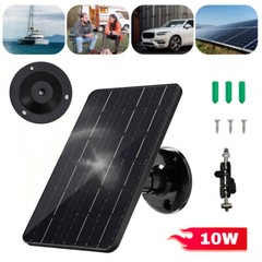 10W 5V Solar Panel USB C Power CCTV Camera Security Cam Battery Charger Outdoor