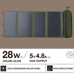 Durable Water-Resistant Solar Panel USB-A Charger