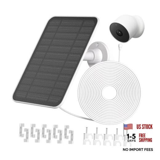 Solar Panel for Google Nest Cam (Battery) – Built-in 2000mAh Battery for