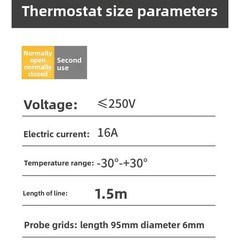 Thermostat for Household For Refrigerators ABS Plastic and Metal Construction