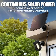 Solar Panel for Ring Camera, 2 Pack 5W Solar Ring Solar Charger Black 2P
