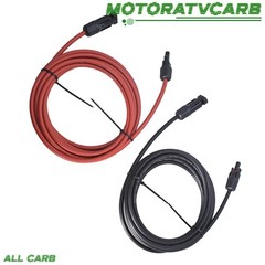 ALL-CARB 10 AWG 15 FT Solar Panel Extension Cable Wire Connector Black + Red
