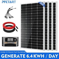 800W Watts Solar Panel Kit 60A 12V Battery Charger Home Rooftop Camping Off-Grid