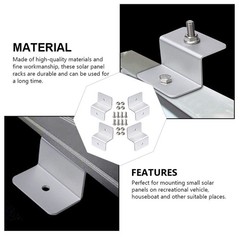 4 Pcs Mounting Hardware Solar Panel Bracket Corner Z Brackets RV