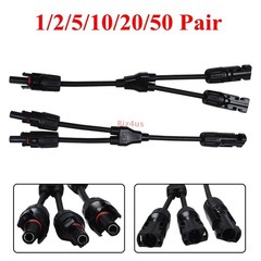 New Solar Panel Y Branch Cable Connection Waterproof Adapter Connector Extension