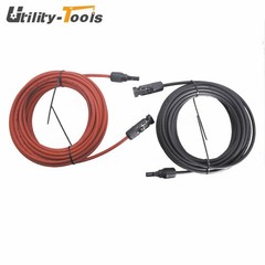 30 FT 12 AWG High Quality Solar Panel Extension Cable Wire Connector Black + Red