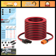 25FT 10AWG Solar Panel XT60i Adapter Connector Extension Cable for Power Station