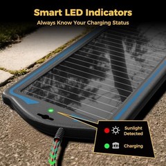 12V Solar Battery Charger Trickle Maintainer Kit for Car | Prevents Overcharging