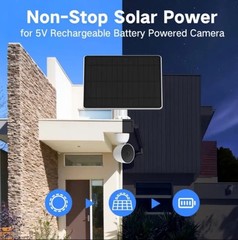 2 Pack 5W Solar Panel for Google Nest Cam Outdoor or Indoor, Battery NEW