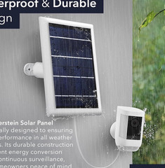 Wasserstein Ring Camera Solar Panel USB-C Waterproof w/ 360° Rotatable Mount