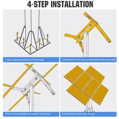 ECOWORTHY Solar Panel Dual Axis Tracking System Increase 40% Power with Track…