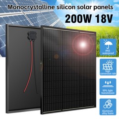 200W Watt 12V Monocrystalline Solar Panel RV Camping Home Off Grid Caravan Boat