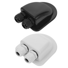2Pcs Weatherproof ABS Double Cable Entry Glands Solar Wiring Box for Outdoor Use