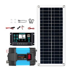 6000W Off-Grid Solar System Complete Kit Dual12V/24V To 110V/220V Inverter 100A