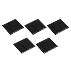 Mini Solar Cell Panel 2.5V 80mA 0.2W 48.5mm x 42.5mm 5pcs