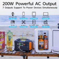 Flashfish Portable Power Station 200W Solar Generator with Panel for Outdoor