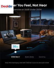 SOLIX C1000 Gen 2 Portable Power Station, 2,000W (Peak 3,000W) Solar Generator,