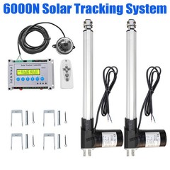6000N Solar Tracker Dual Axis Tracking Kit -DC 2*16″ Linear Actuatos &Controller