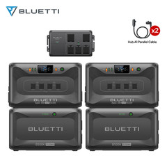 BLUETTI 2*Apex 300 15.7kWh Portable Power Station+2*B500K Extra Batteries+Hub A1