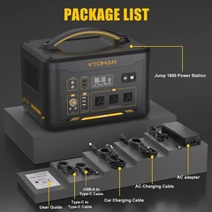 VTOMAN Jump 1800 Portable Power Station 1800W With Extra Battery 3096Wh LiFePO4