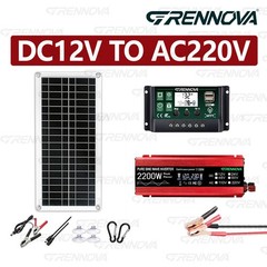 Grennova 2200W Pure Sine Off-Grid Solar Kit Dual Voltage DIY Home Backup Power
