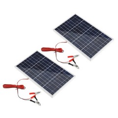 100W 18V Portable Solar Panel 12V Car RV Boat Battery Charger Clips