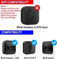 4W Solar Panel 2-Pack for Blink Cameras, Waterproof, 13ft Cable,