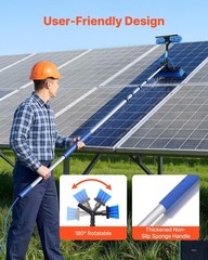 Solar Panel Cleaning Kit 26 Ft Extendable Water Fed Aluminum Pole