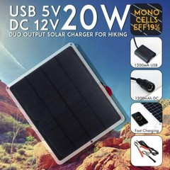 20W Solar Panel 12V Trickle Charge Battery Charger For Maintainer Marine RV Car