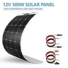 Flexible Solar Panel Kit Portable Boat RV Camping Power Battery Charge 300W 12V