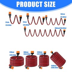 XT60i Extension Cable Male to Female Connector Suitable for Remote Models