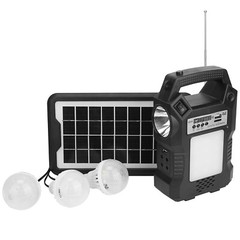 Solar Power Station Rechargeable Backup Power Bank Flashlight Portable Power New