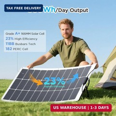 200W Flexible Solar Panel Kit (2x100W), Heat-Reflective White Backsheet, Marine-