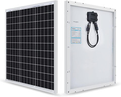 50 Watt 12 Volt Monocrystalline Solar Panel & 10 Amp 12V/24V PWM Negative Ground