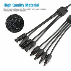 Solar Panel MC4 1 to 4 Branch Connector Y Splitter Waterproof Adapter Cable