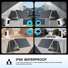 Solar Panel for Ring Camera, 2 Pack 6W Solar Charger Compatible with Rings Sp…