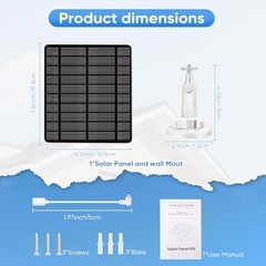Solar Panel for Ring Camera, Compatible with Spotlight Cam/Pro/Plus two type c