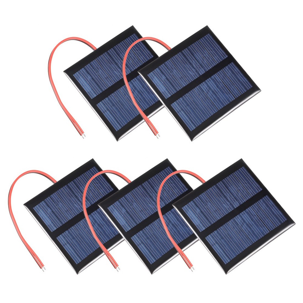 5Pcs 0.6W 5.5V Solar Panel Module DIY with 100mm Wire