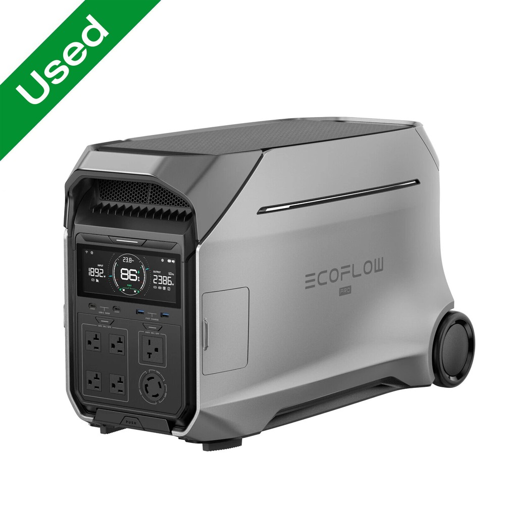EcoFlow DELTA Pro 3 4kWh Portable Power Station LFP Battery Solar Generator Used